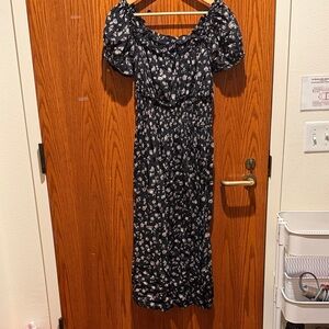 GAP Black Floral Maxi Dress